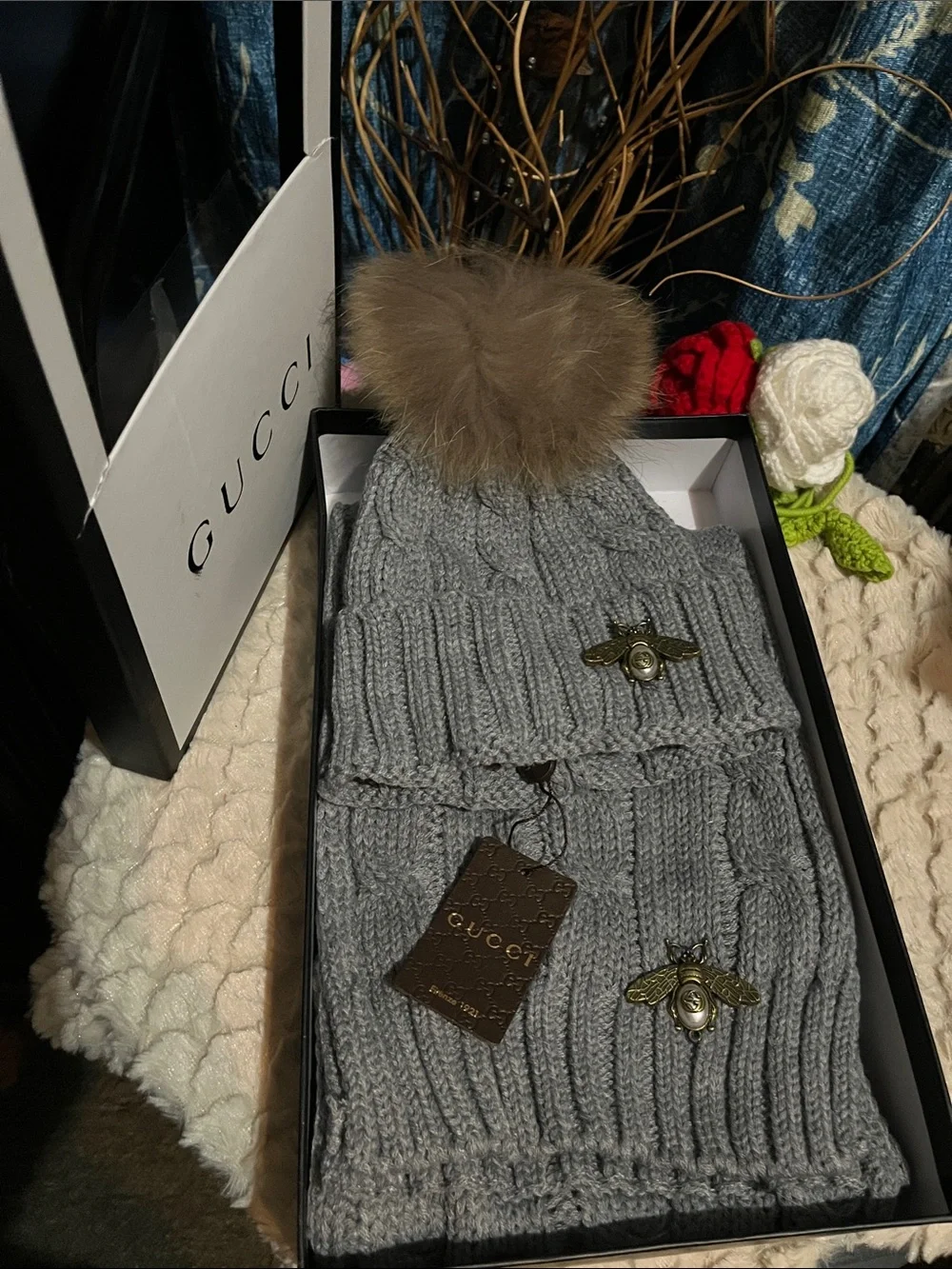 nwt Knit Beanie & Scarf Set